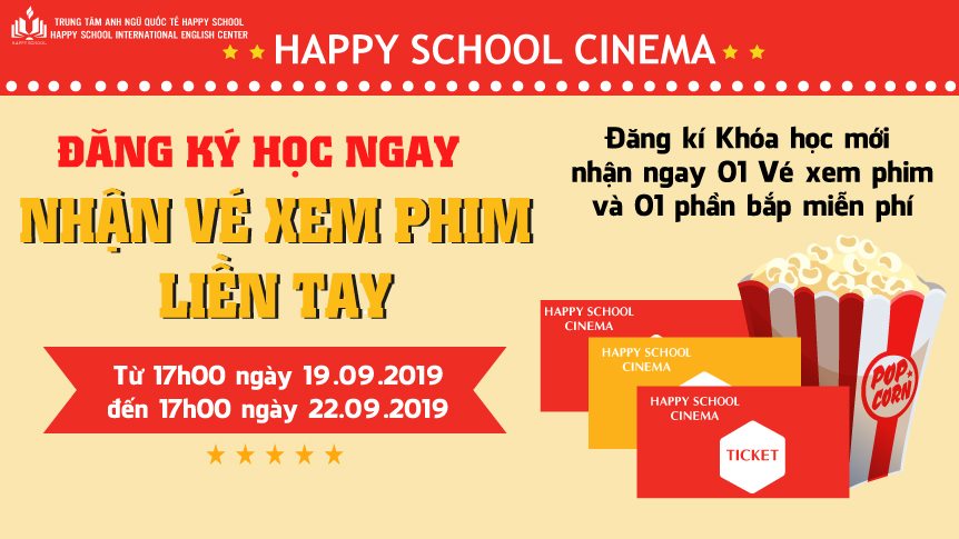 Hot tháng 9 với event "Xem phim miễn phí tại Happy School"